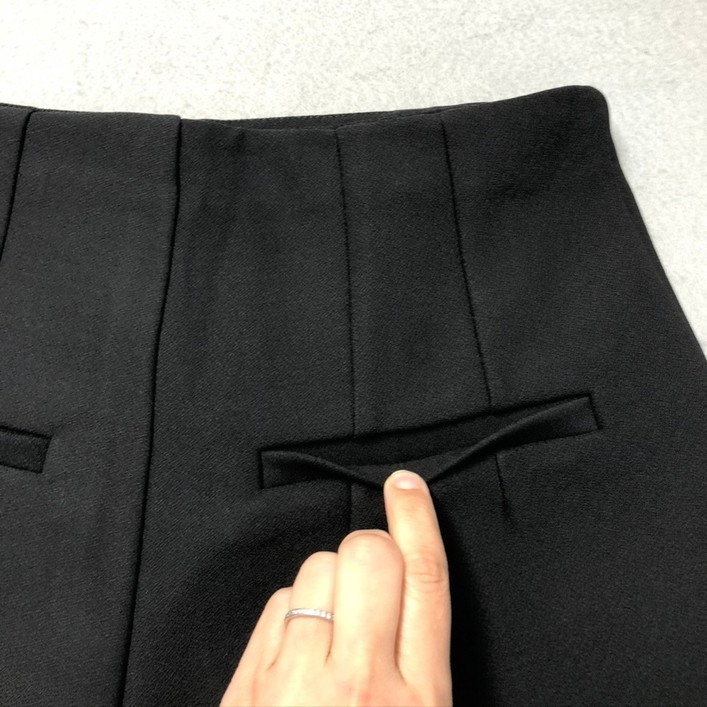 H&M Edition Shorts Womens Medium Black High Waisted Tailored Darted Dressy - Picture 4 of 12